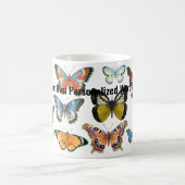 レトロ蝶の虫の愛好家セラミックコーヒーマグ コーヒーマグカップ (中央)