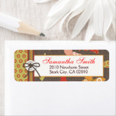 レトロ蝶リターンラベル ラベル (インサイチュ)