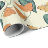 レトロ蝶 ラッピングペーパー (ロールコーナー)