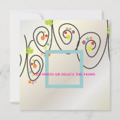 レトロ蝶+春ブーケ/日付を保存 セーブザデート (裏面)