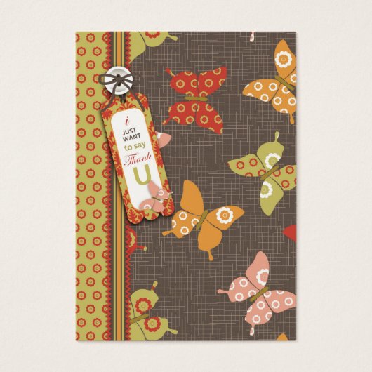 レトロ蝶TYギフトラベル (正面)