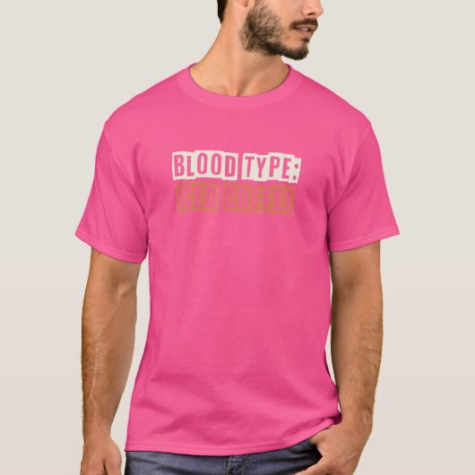 レトロ血液型アイスコーヒー皮肉 Tシャツ (正面)