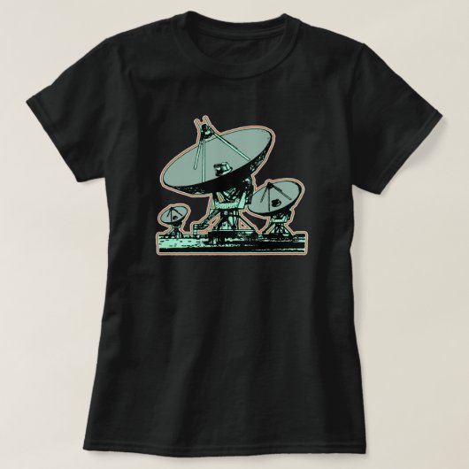 レトロ衛星アンテナ グラフィック Tシャツ (デザイン正面)
