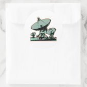 レトロ衛星ディスプレーグラフィック ラウンドシール (バッグ)