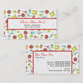 レトロ裁縫をテーマにした名刺 名刺 (正面/裏面)