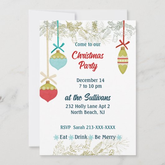 レトロ装飾品 招待状 (正面)