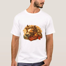 レトロ西部馬バンダナTシャツ – ビンテージカウボー Tシャツ