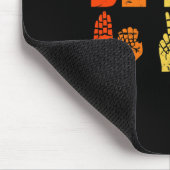 レトロ親切な手印ASL自閉症啓発男性W マウスパッド (コーナー)