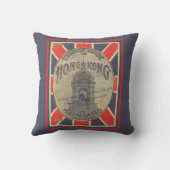 レトロ観光客ガイド香港ユニオンジャック クッション (裏面)