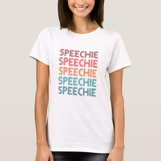 レトロ言語病理病理医SLP Tシャツ (正面)