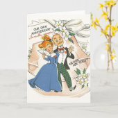 レトロ記念日のグリーティングカード カード (黄色い花)