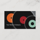 レトロ記録的なDJの名刺 名刺 (裏面)