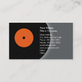 レトロ記録的なDJの名刺 名刺 (正面)