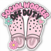 レトロ詰まりソーシャルワーカー非勤務防水型 シール (正面)