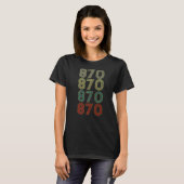 レトロ誇りを持ったシチズンアメリカ州旗エリアコードA Tシャツ (正面フル)