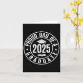 レトロ誇りを持ったパパ2025年卒業 カード (黄色い花)