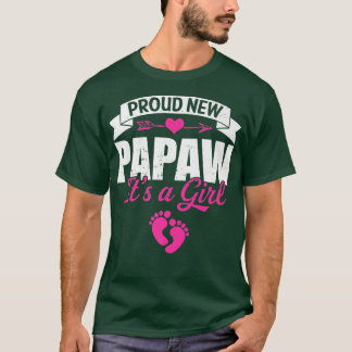 レトロ誇りを持ったファミリー新しいパポー女の子のジェンダー Tシャツ
