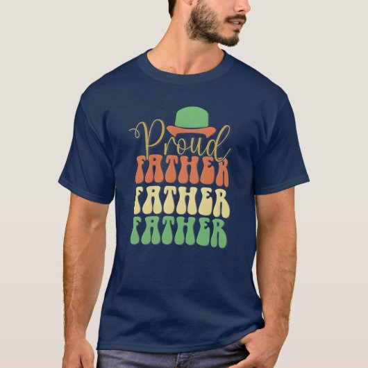 レトロ誇りを持った父親 Tシャツ (正面)
