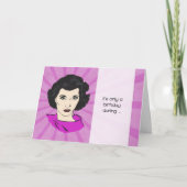 レトロ誕生日カードおもしろいの古いメッセージの取得 カード (正面)