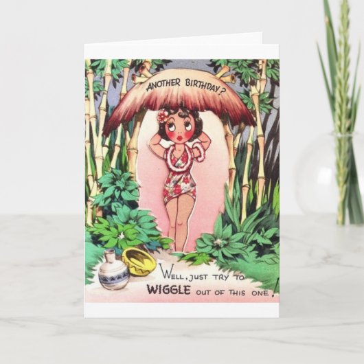 レトロ誕生日カード – 別の誕生日?!ユーモアのある カード (正面)