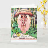 レトロ誕生日カード – 別の誕生日?!ユーモアのある カード (黄色い花)