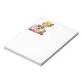 レトロ誕生日ガールケーキキャットチルドレンズアートワーク ノートパッド (回転)