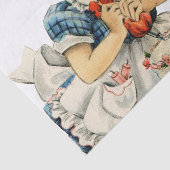 レトロ誕生日ガールケーキキャットチルドレンズアートワーク 薄葉紙 (詳細)