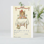 レトロ誕生日パーティーへの招待 招待状 (スタンド正面)