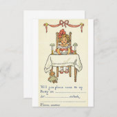 レトロ誕生日パーティーへの招待 招待状 (正面/裏面)