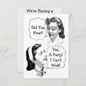 レトロ誕生日パーティーV2 招待状 (正面/裏面)