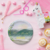 レトロ誕生日ビーチピクニックパーティー ペーパープレート (パーティー)