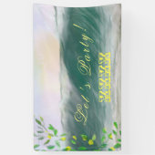 レトロ誕生日ビーチピクニックパーティー 横断幕 (縦)