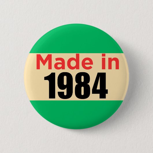 レトロ誕生日ピン40歳40歳1984 缶バッジ (正面)