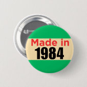 レトロ誕生日ピン40歳40歳1984 缶バッジ (正面&裏面)