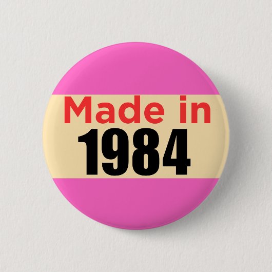 レトロ誕生日ピン40歳40歳1984 缶バッジ (正面)