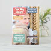 レトロ誕生日マガジンカバー招待状 招待状 (スタンド正面)