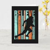 レトロ誕生日メンズアメリカンサッカーオレンジグリーン カード (黄色い花)