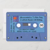 レトロ誕生日会パーソナライズされた 招待状 (正面)