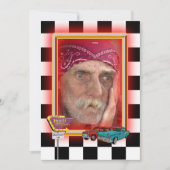 レトロ誕生日写真枠 招待状 (正面)