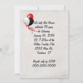 レトロ誕生日写真枠 招待状 (裏面)