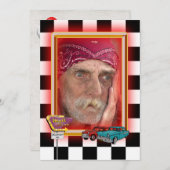 レトロ誕生日写真枠 招待状 (正面/裏面)