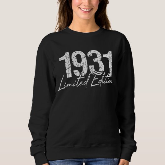 レトロ誕生日年1931使用ヴィンテージ スウェットシャツ (正面)