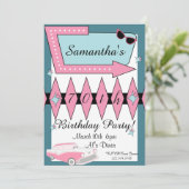 レトロ誕生日Any Age,1950's 招待状 (スタンド正面)