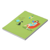 レトロ読の女性メモ帳 ノートパッド (回転)