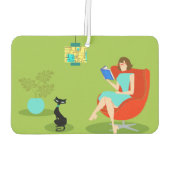 レトロ読の女性用空気清浄機 カーエアーフレッシュナー (裏面)