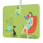 レトロ読の女性用空気清浄機 カーエアーフレッシュナー (左)