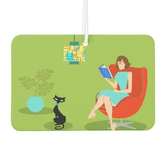 レトロ読の女性用空気清浄機 カーエアーフレッシュナー (正面)