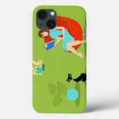 レトロ読の女性用iPadエアケース Case-Mate iPhoneケース (裏面)