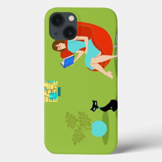 レトロ読の女性用iPadエアケース Case-Mate iPhoneケース (裏面)