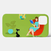 レトロ読の女性用iPadエアケース Case-Mate iPhoneケース (裏面 (横))